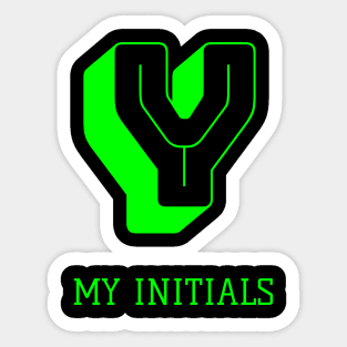 Letter Y Initials Unique Name T-Shirt Sticker